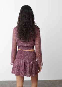 Blusa Mangas Volumen Lace Up-Brownie Spain Fashion