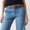 Cinturon Eyelets Piel-Brownie Spain Hot