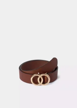 Cinturon Piel Hebilla Doble Piel-Brownie Spain Fashion