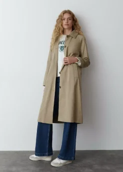 Gabardina Larga Cuello Pana-Brownie Spain Hot