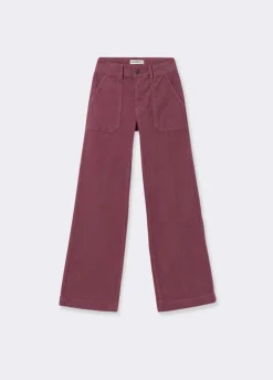 Pantalon Pana Culotte Bolsillo Frontal-Brownie Spain Fashion