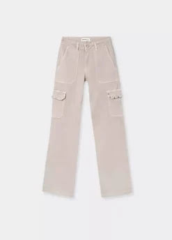 Pantalon Recto Cargo Tachas-Brownie Spain Discount