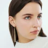 Pendientes Largos Hojitas-Brownie Spain Discount