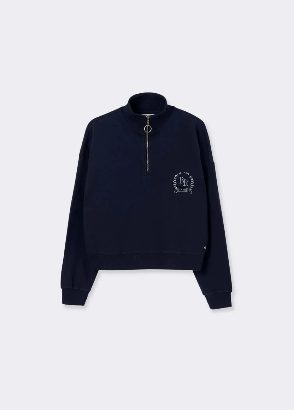 Sudadera Cremallera Bordado-Brownie Spain New